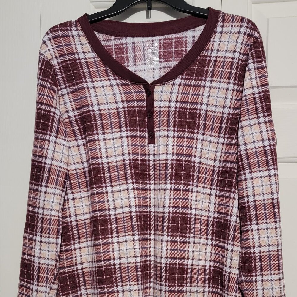 Jockey Long Sleeve Waffle Henley Shirt (Large) & Legging (Medium)